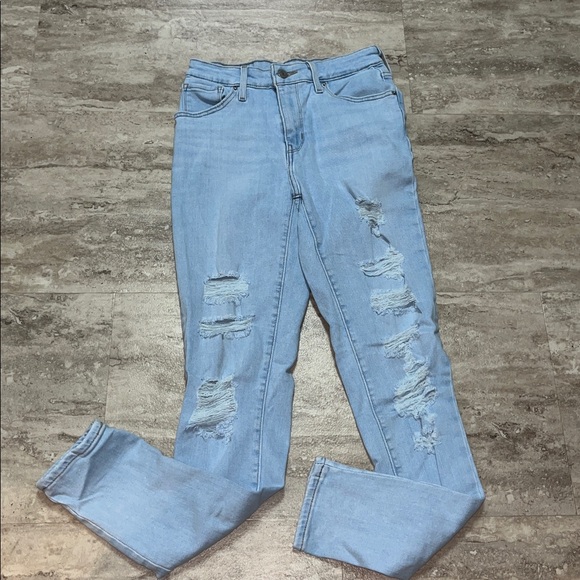 Levi's Denim - Levi’s Light Blue Distressed Jeans 26x30
